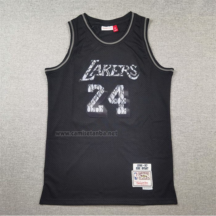Camiseta Los Angeles Lakers Kobe Bryant #24 Swingman Mitchell & Ness 1996-97 Negro